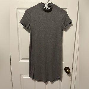 Gray turtleneck dress